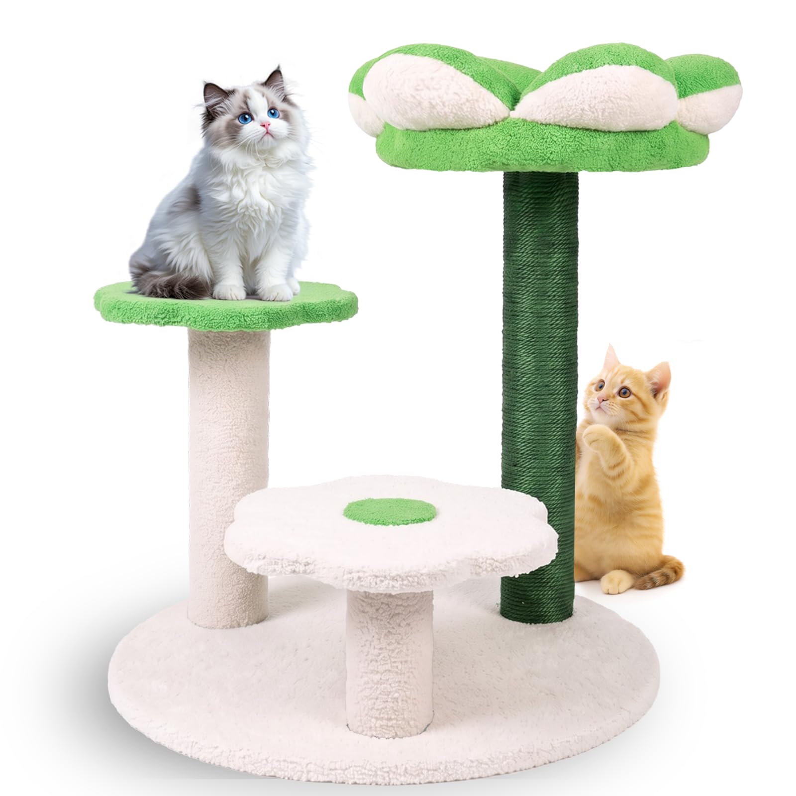 KKPATHSE Small Cat Tree for Indoor Cats, Cat Tower with Scratching Post