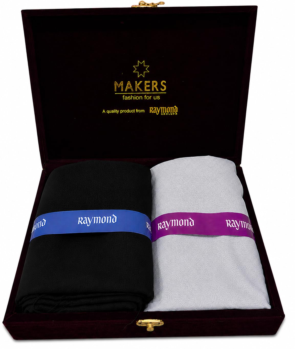 raymond fabrics Makers Men's Premium Unstitched Shirt & Trouser Fabric Combo Gift Set | Formal Wear Fabric Pack for Tailor-Made Shirts and Trousers | Elegant Presentation Box-picture-29