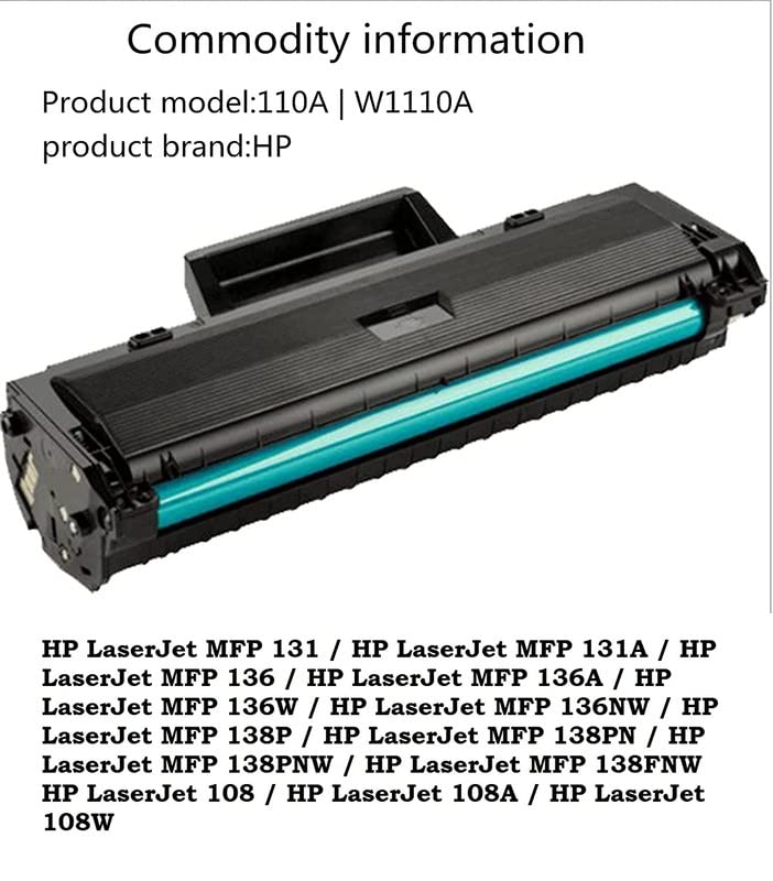 Image of 110A Toner Cartridge for110A (W1112A) forLaserjet 108 /108a /108w /136 /136a /136w /136nw /138 /138pnw /138fnw (1 pcs)