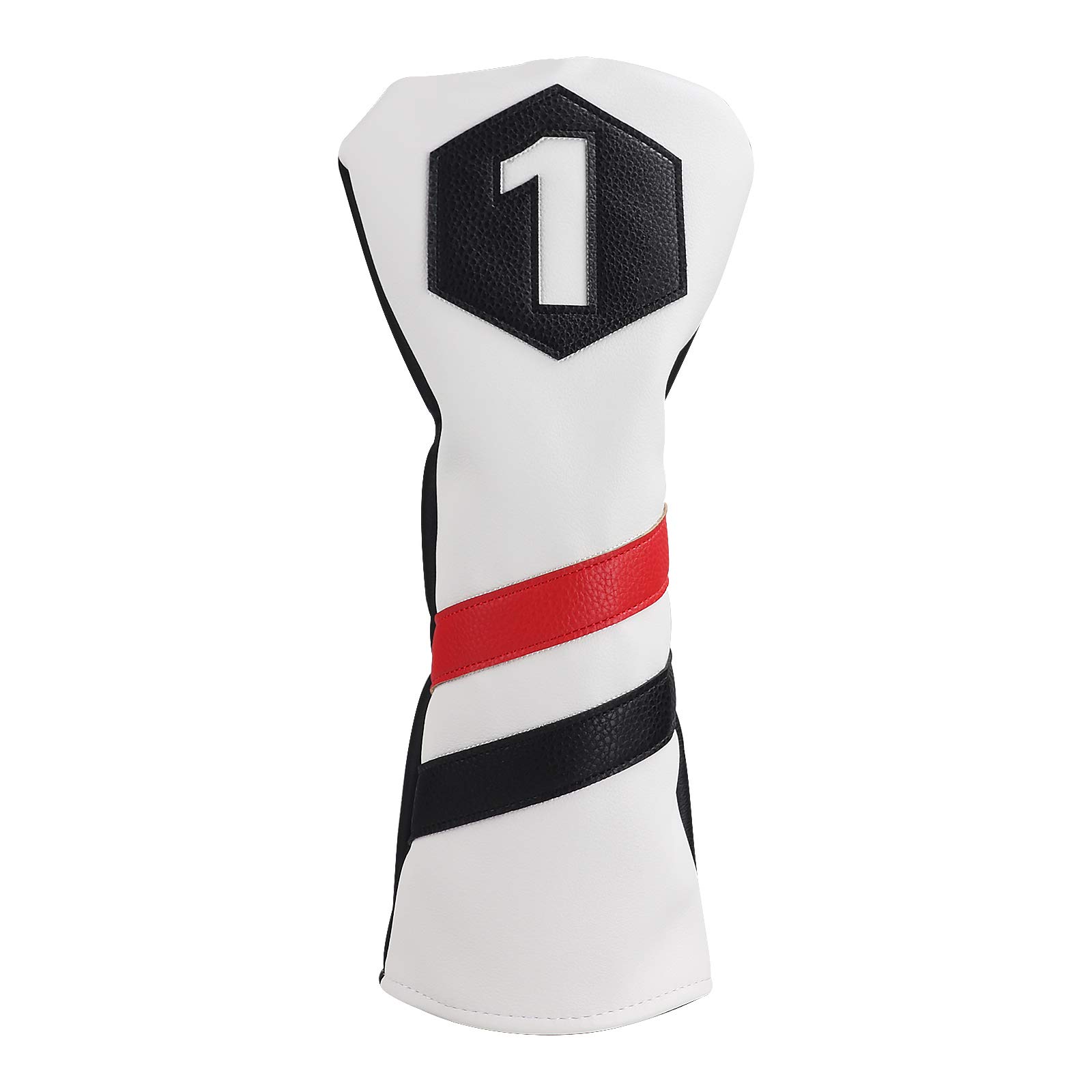 Golf Head Covers Driver Club Headcover for Drivers Fairway Woods and Hybrid Clubs, Classic Stripes Big Number Design 3 Or 5 Wood Cover Headcovers Fits Taylormade Club Protector Interchangeable Tag
