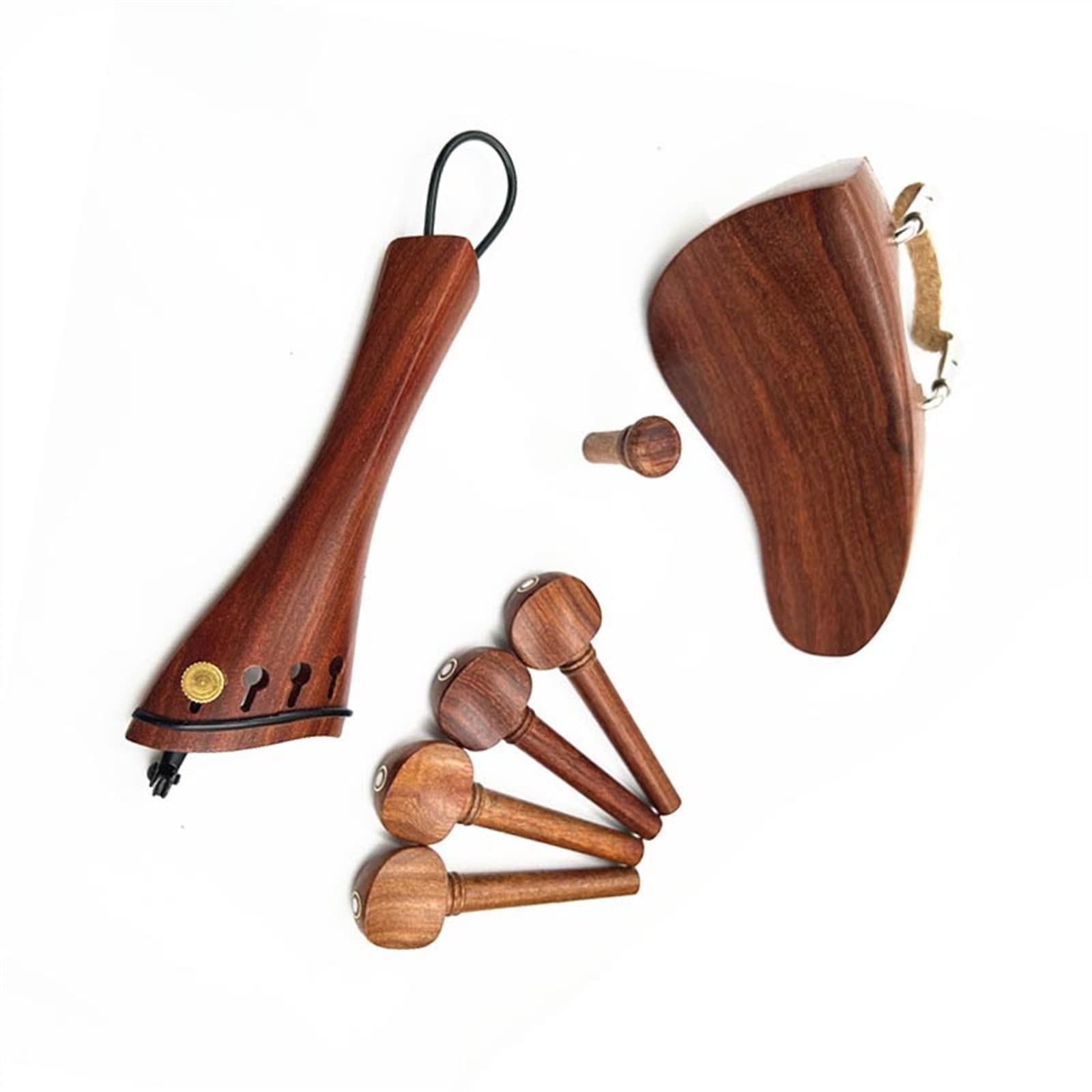Części Zamienne do Skrzypiec 4/4 Akcesoria Do Skrzypiec Palisander Zestaw Części Tailpiece Kołki Stroikowe Końcówki Podbródek/uchwyt Podbródka (Color : 02)