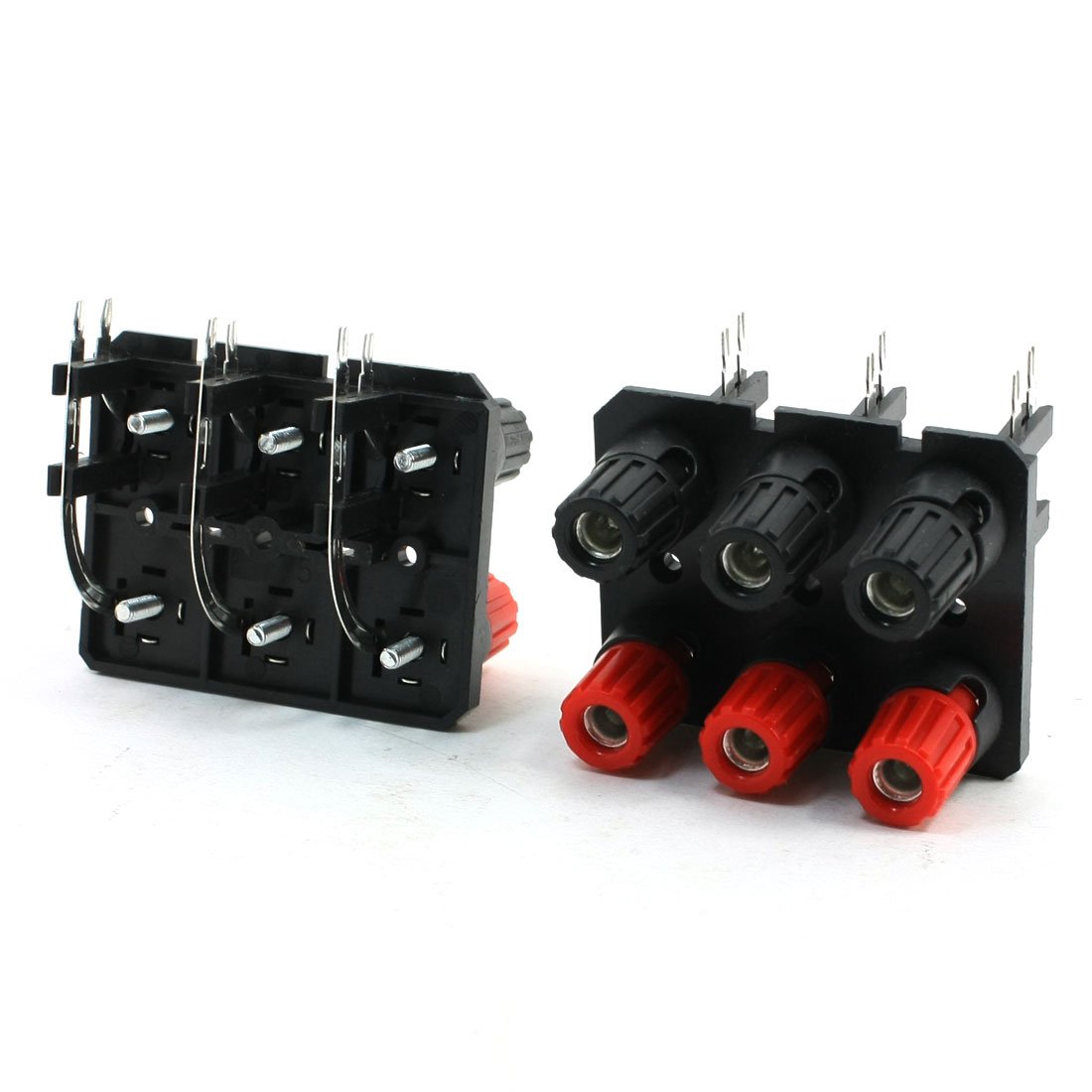 IIVVERR Dual Row Wall-Plated Speaker 6 Position 3 Pole Binding Post 2 Pcs(Altavoz enchapado en la pared con dos hileras, 6 posiciones, poste de unión de 3 polos, 2 piezas