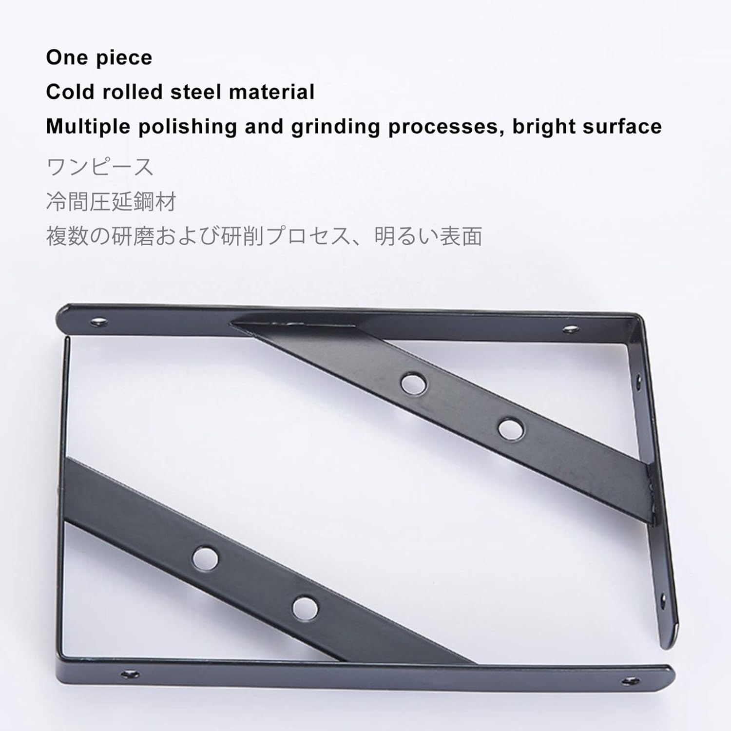 QWEASDF 2 Pcs Heavy Duty Shelf Brackets, Triangle Shelving Brackets Right Angle Wall Mounted Shelf Supporters Floating Shelves Tripod, Wall Mounted Shelf Supporter Bracket Frame, Black,200mm/8 in