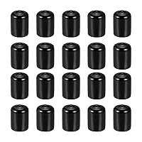 Vista 24 de DMiotech Paquete de 20 protectores de rosca de tornillo negros de 0.354 in de diámetro interior, tapas de goma para pernos de tornillo, tubería