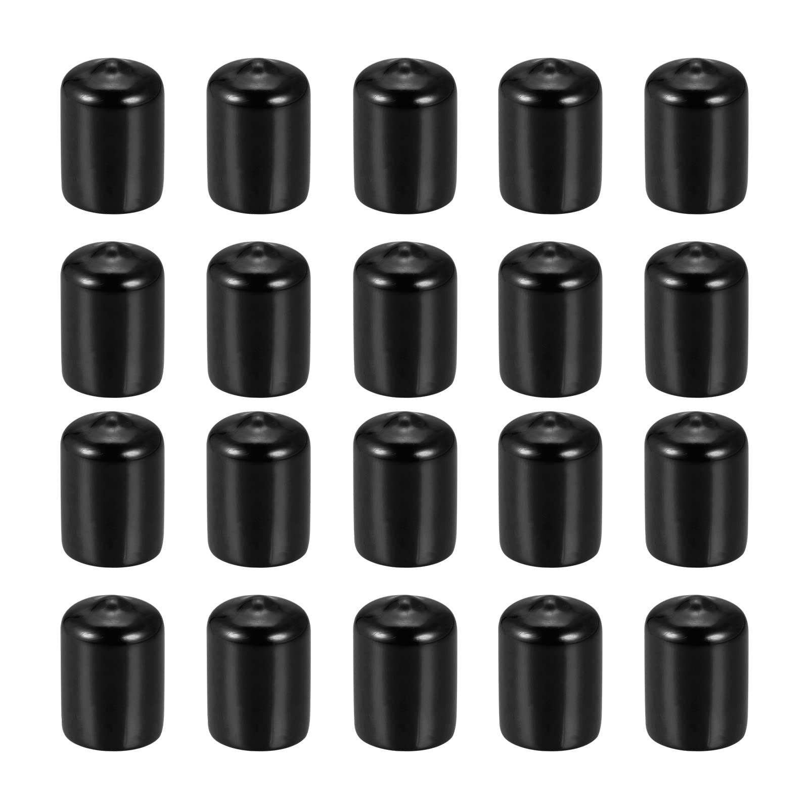 Protectores de rosca de 15 mm negros DMiotech para tapar extremos de tubos metálicos y tornillos