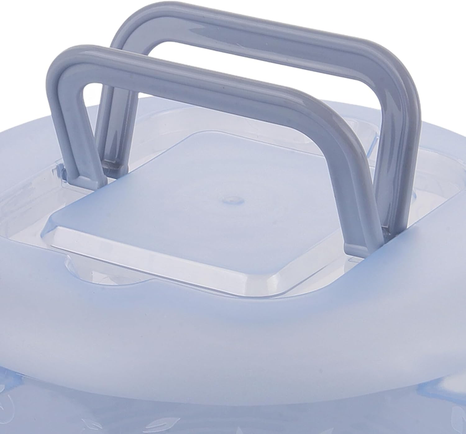 Portable 8-size Blue Cake Carrier with Lid and Handle, round Birthday Cake Box for Transport and Storage, Multi-function Dessert Container for Home and Baking Use