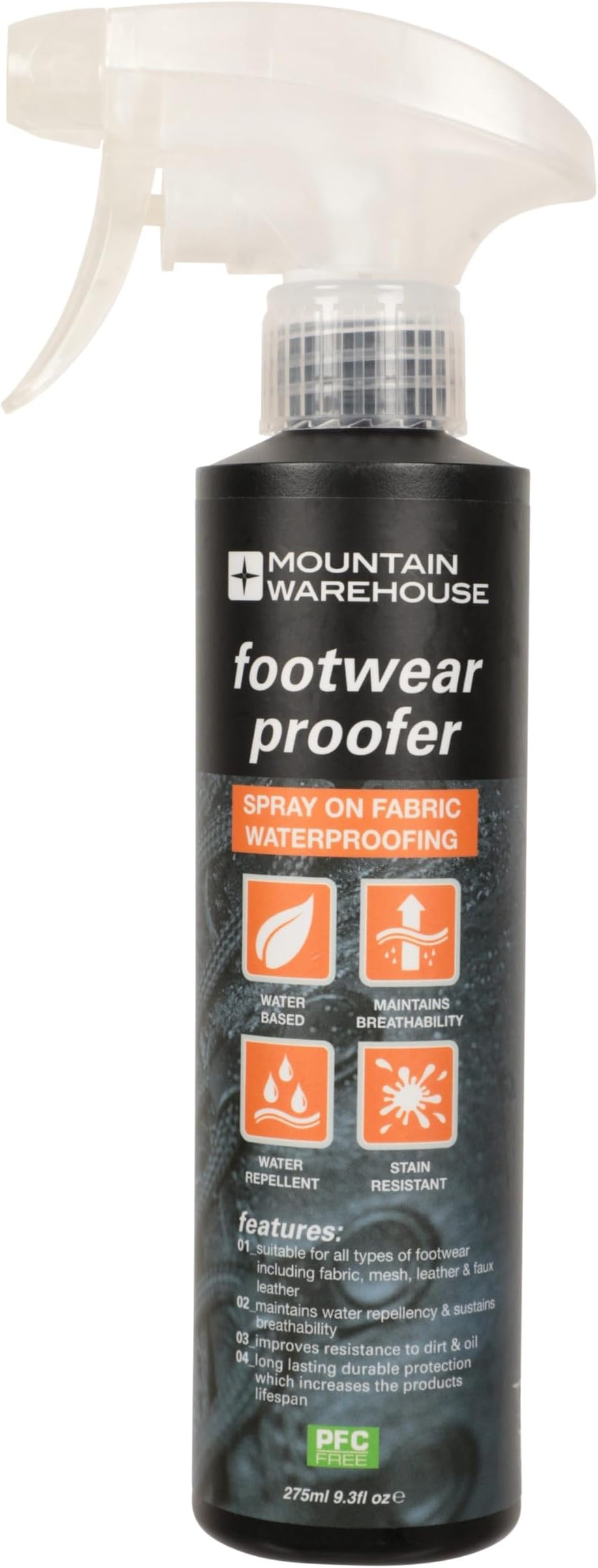 Universal Footwear Proofer - Spray Application for Water Repellent Effect
