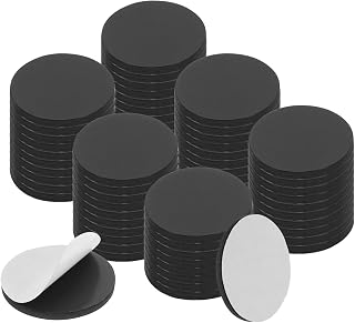 uxcell 60Pcs 1'' x 0.09'' Round Magnets Dots with Adhesive Backing, Rubber Magnets Stickers Self Adhesive Magnetic Discs for Fridge Whiteboard DIY Craft Office Classroom Home