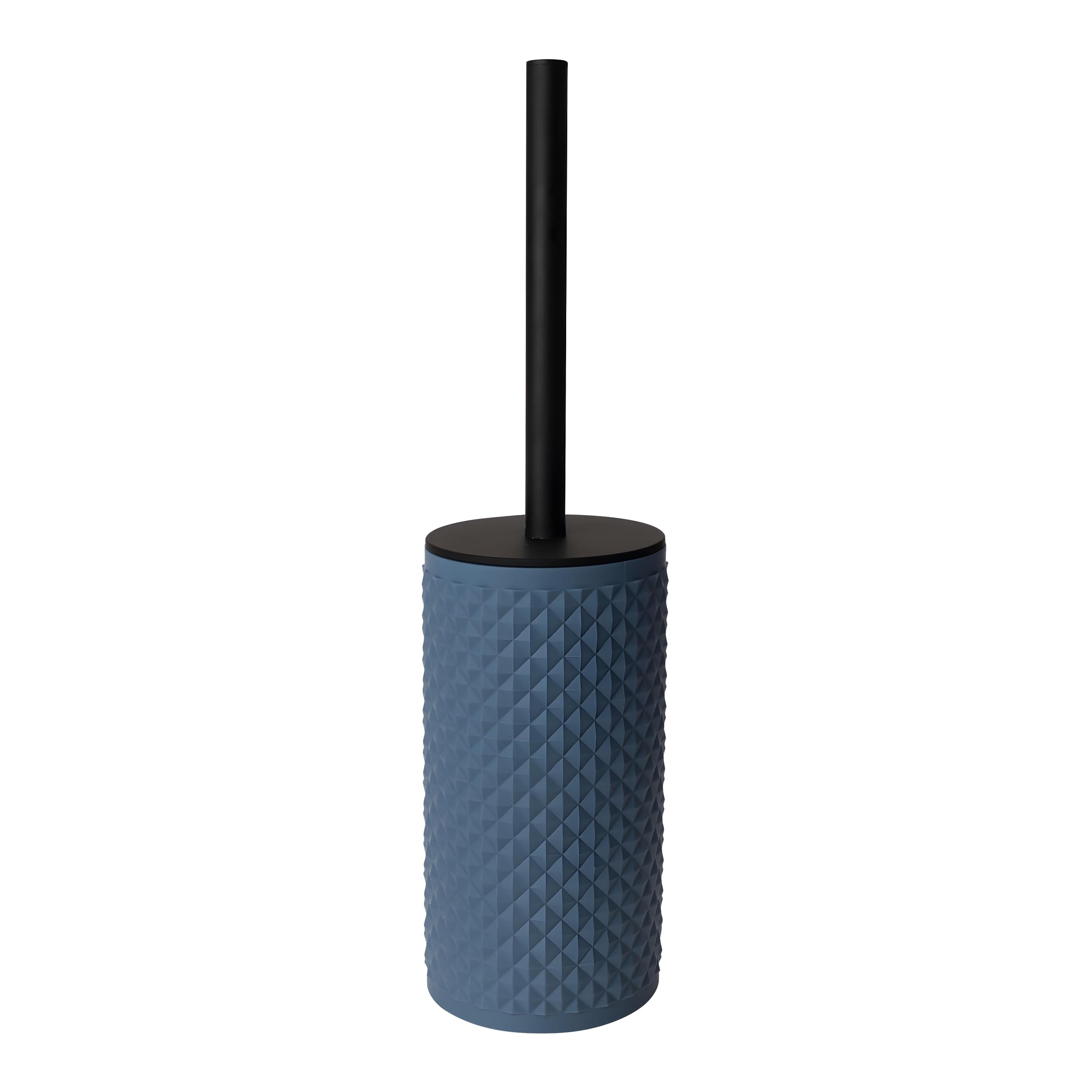 Blue Canyon Figaro Resin Toilet Brush & Holder for Bathroom, Multipurpose Usage Toilet Brush Silicone with Long Handle, Resin Deep Cleaner Toilet Brushes, Bathroom Brush, Slate Blue