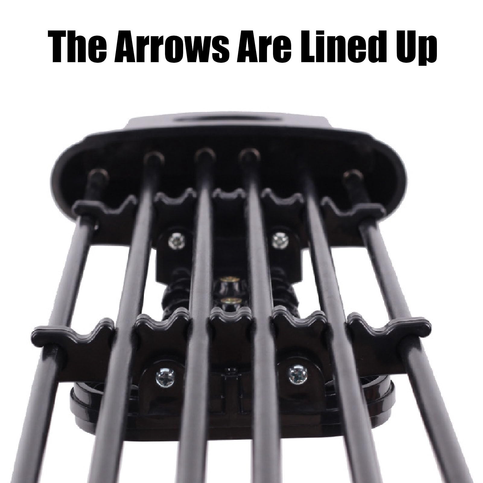 Topyond Faretra per Frecce Arco, Quiver Freccia Tiro con L'Arco, 6 Tubi Arrow Holder, Arco Compound Faretra per La Caccia, Tiro al Bersaglio, Realizzato in PE E Gomma Resistente