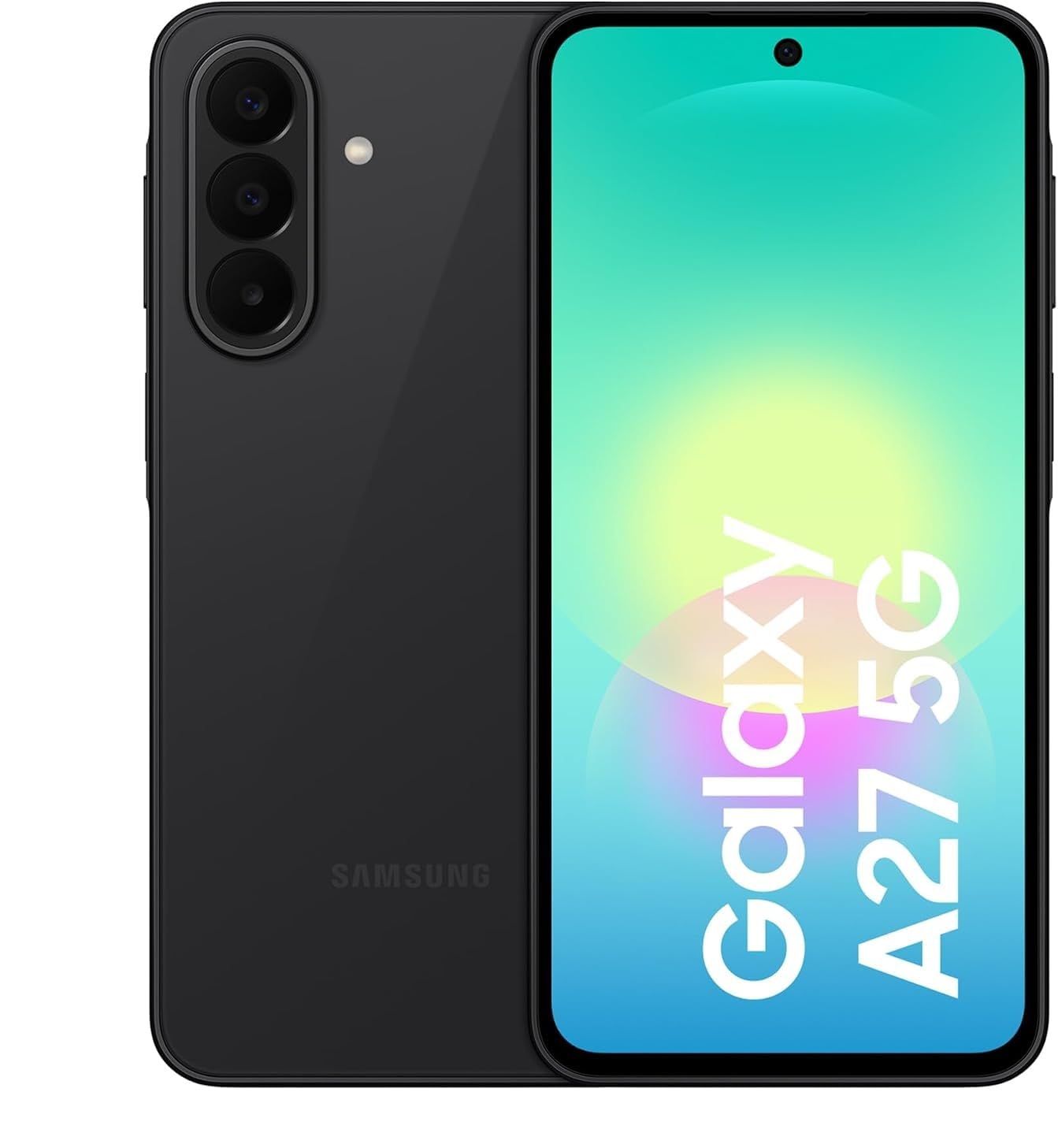 Samsung Galaxy A27 5G 128GB Teléfono Móvi con IA, Negro, Garantía 3+1 Años | Circle to Search, Borrador de objetos, Transcripción de voz, 3 Cámaras, IP64, Batería 5000 mAh, 6x OS upgrades