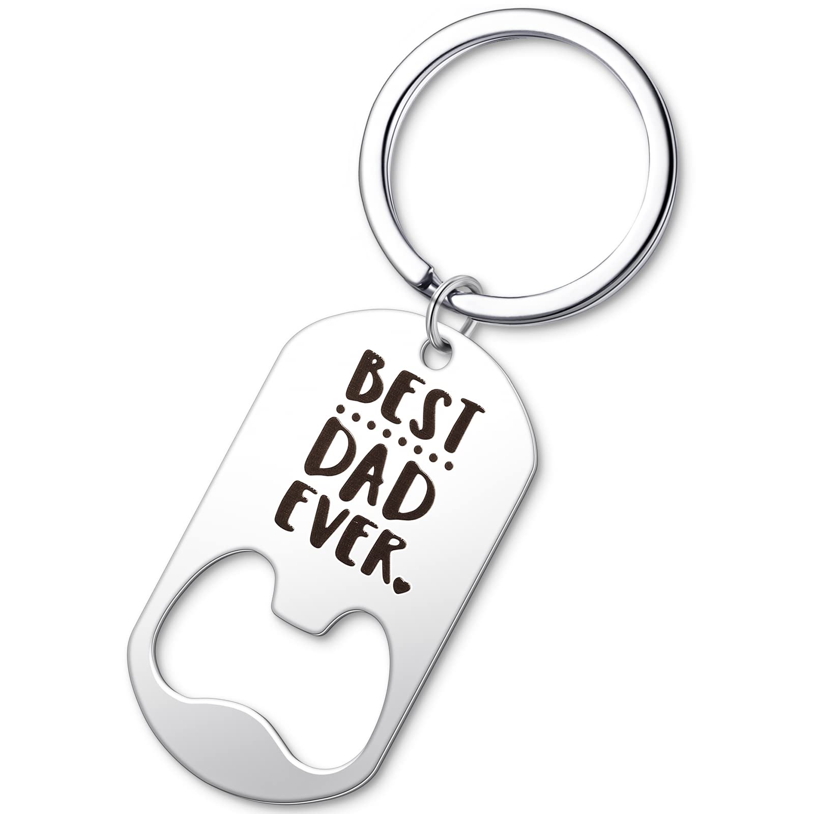 PatelaiDad Gift Dad Bottle Opener Keyring Daddy Keychain Dad Keyring from Son Daughter for Men Father Step Dad Papa Birthdays Christmas Thanksgiving Gift