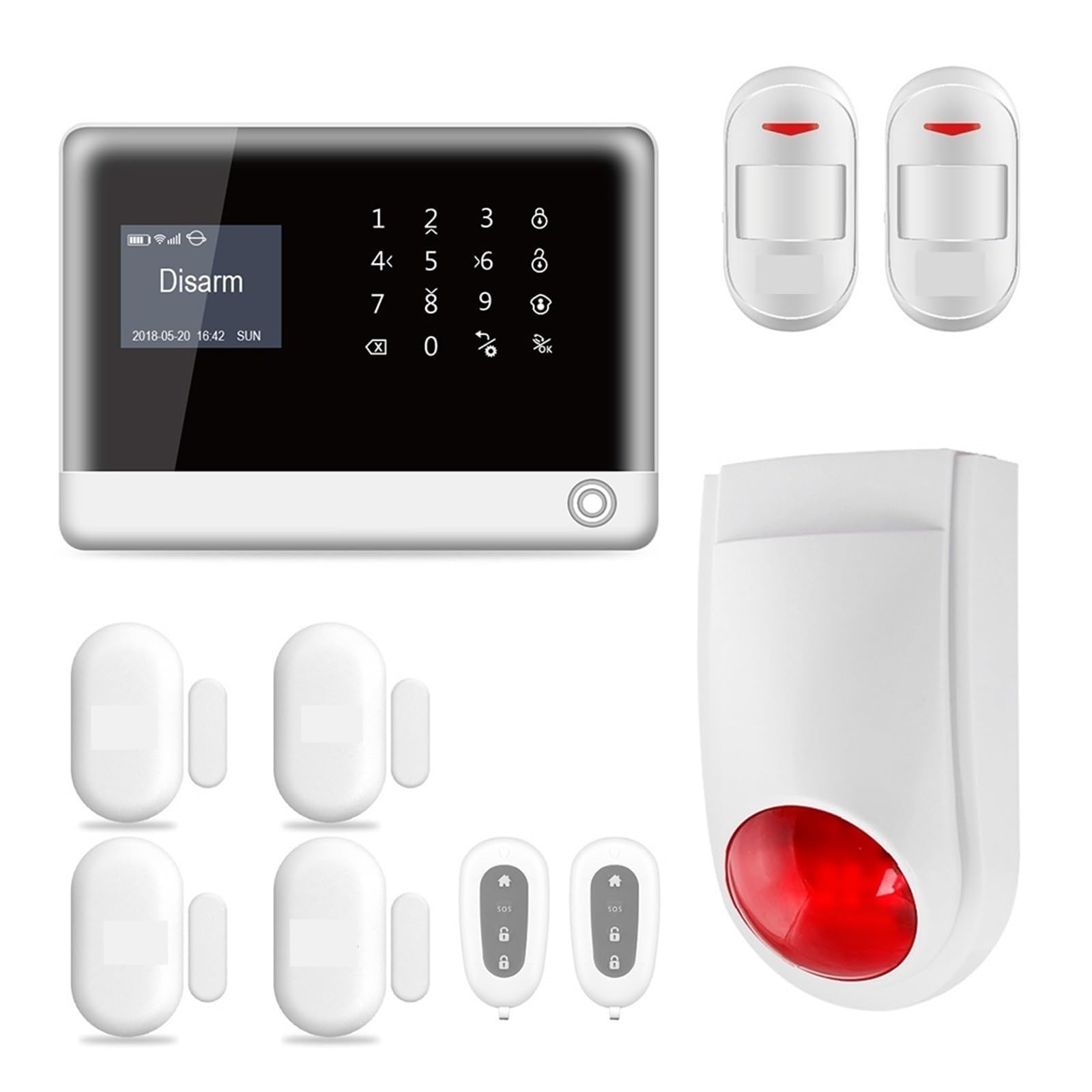 Sistema de Alarma H6 WiFi gsm, Sistema de Alarma de Seguridad for el hogar, Kit DIY de Alarma de Control de aplicación(H6-5)