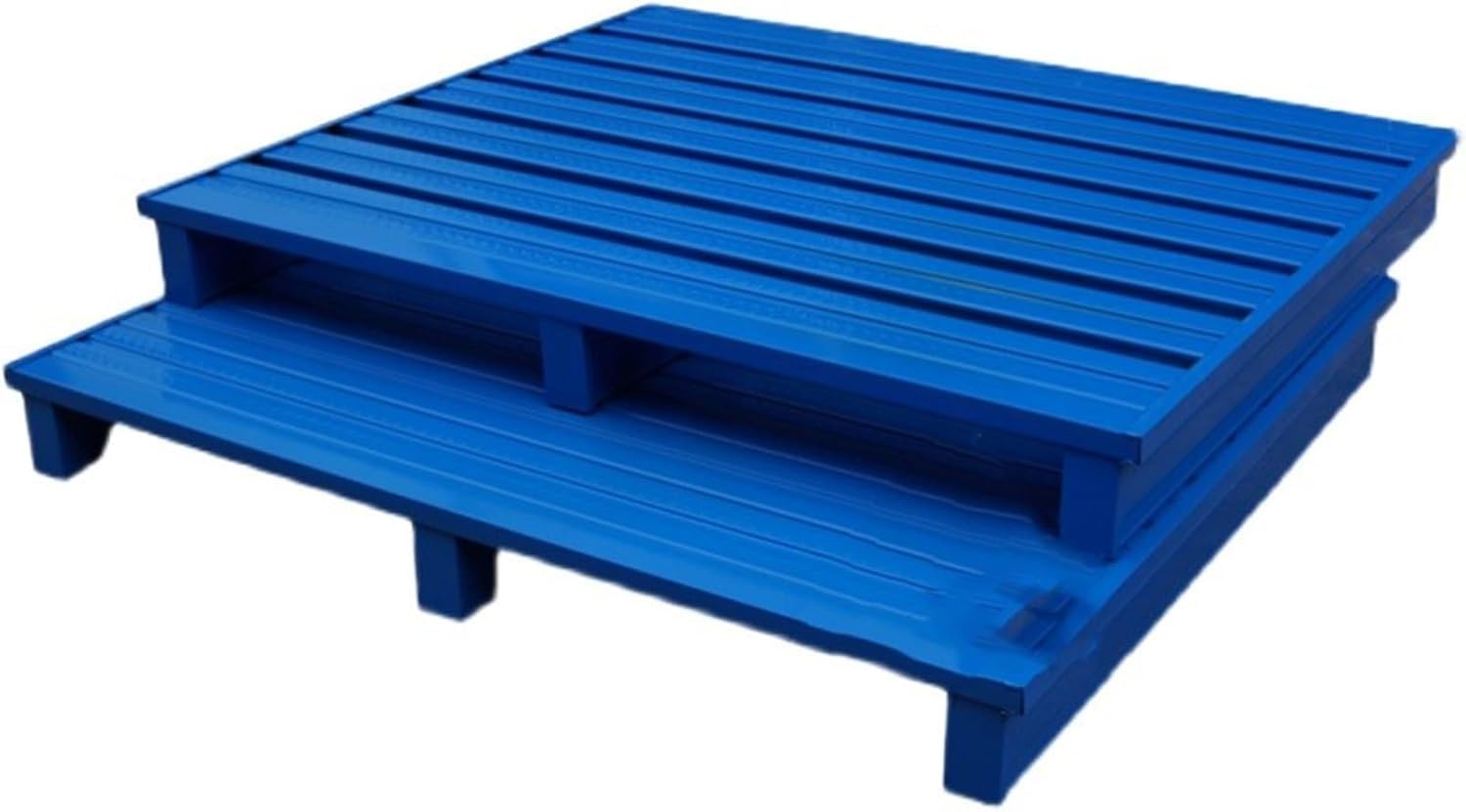Material nuevo de alta capacidad de carga Plataforma de almacenamiento de acero for palés de gran capacidad de carga for supermercados, plataforma de metal resistente for almacenamiento en sótanos húm