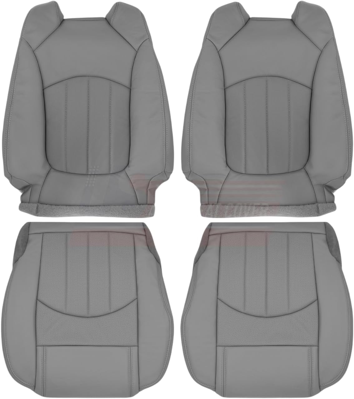 2013-2017 fits Buick Enclave Leather Front Replacement Seat Covers Light Titanium