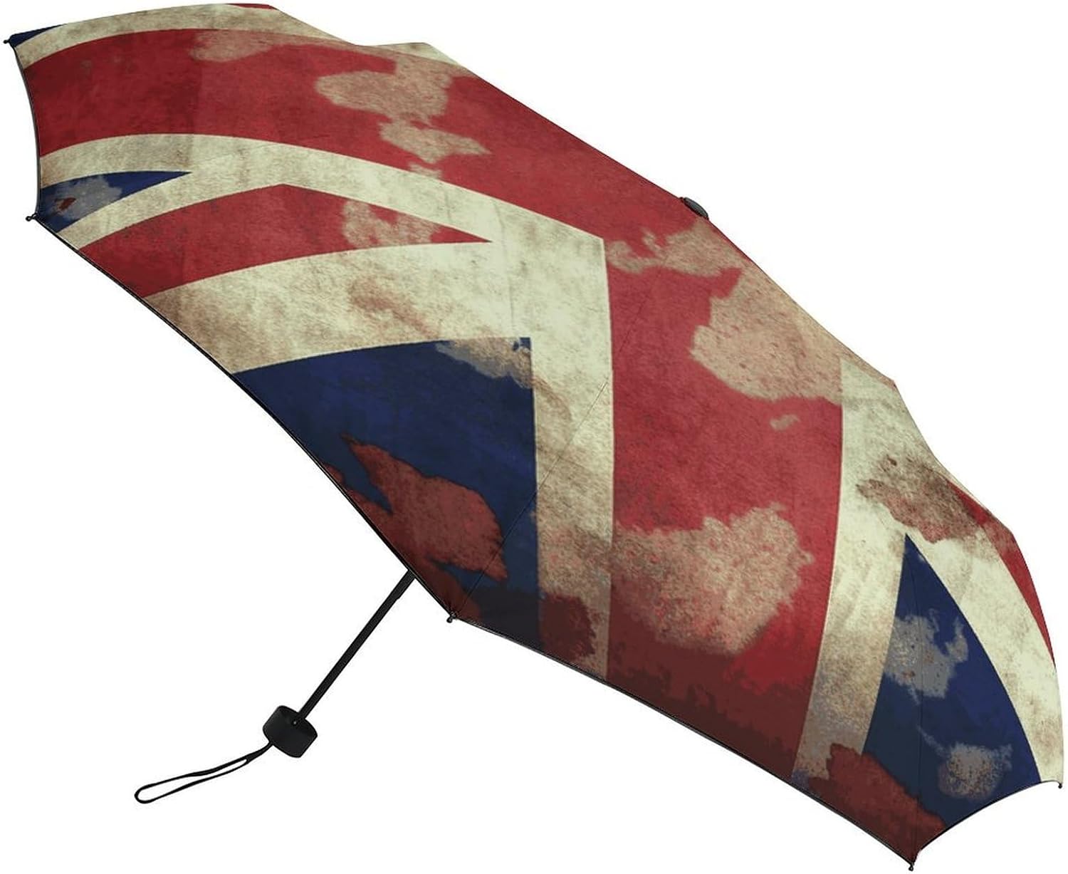 Folding Small Sun Umbrella Vintage Union Jack British Flag Windproof Travel Umbrella Lightweight Small And Compact Suit for Pocket