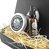 Man's Beard – Fabricación francesa – Estuche con bálsamo para barba premium de 90 ml y aceite para barba de 30 ml