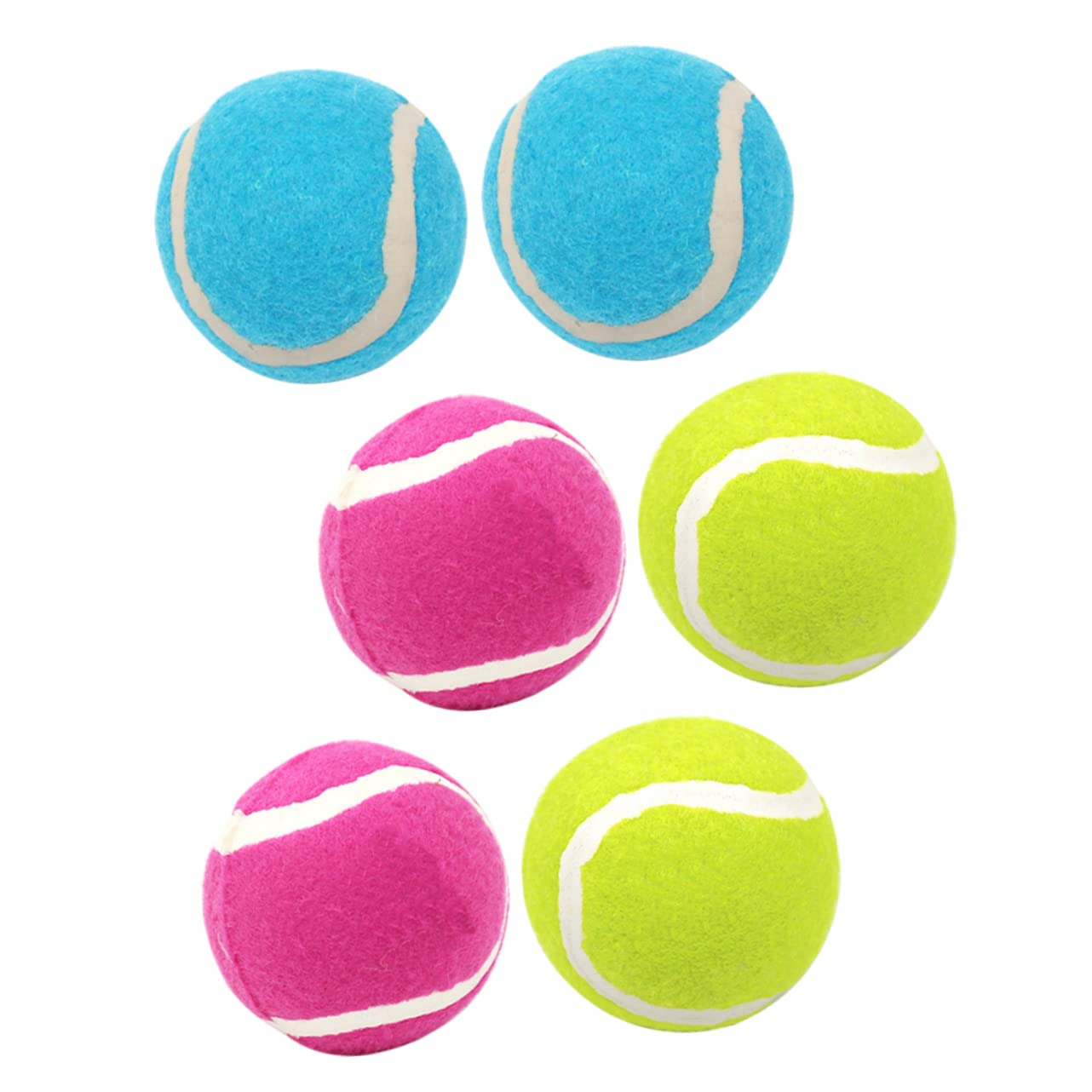 GLSTOY 6pcs Dog Tennis Toy Pet Toys for Dogs Small Dog Toys for Puppies Chew Toys for Puppies Puppy Bite Toy Puppy Tennis Balls Rubber Felt Dog Toys Portable Ball Toys Ball for Dog Sports