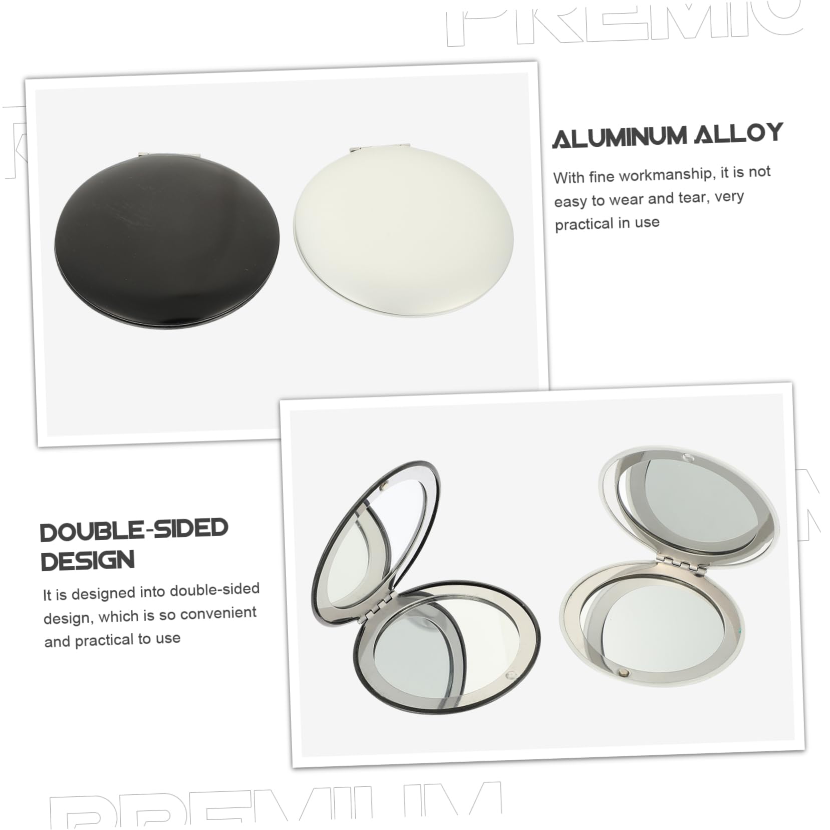 Healeved 3 Set Di Mini Specchietti Per Il Trucco Compatti A Doppia Faccia Portatili E Facili Da Usare Per Le Donne Per Andare in Ufficio in Viaggio 2 Pezzi * 3