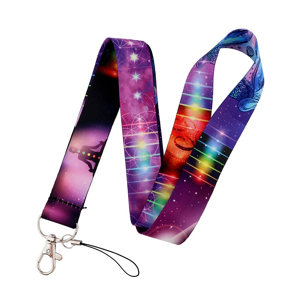 Meditation Meditate Chakra Yoga Hindu Buddhist Mantra 17.7" Neck Lanyard Keychain Holder ID Badge Mobile Phone Pin Strap by Pinstant