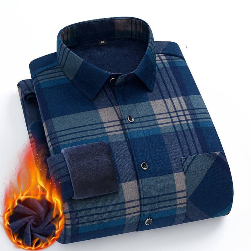 Camicia Calda Da Uomo,Camicia Casual Da Uomo A Maniche Lunghe Da Esterno Camicia Casual Da Uomo Camicie Casual Eleganti Con Taschino Sul Petto Top Dalla Vestibilità Regolare Morbida Per Lavoro, Tem