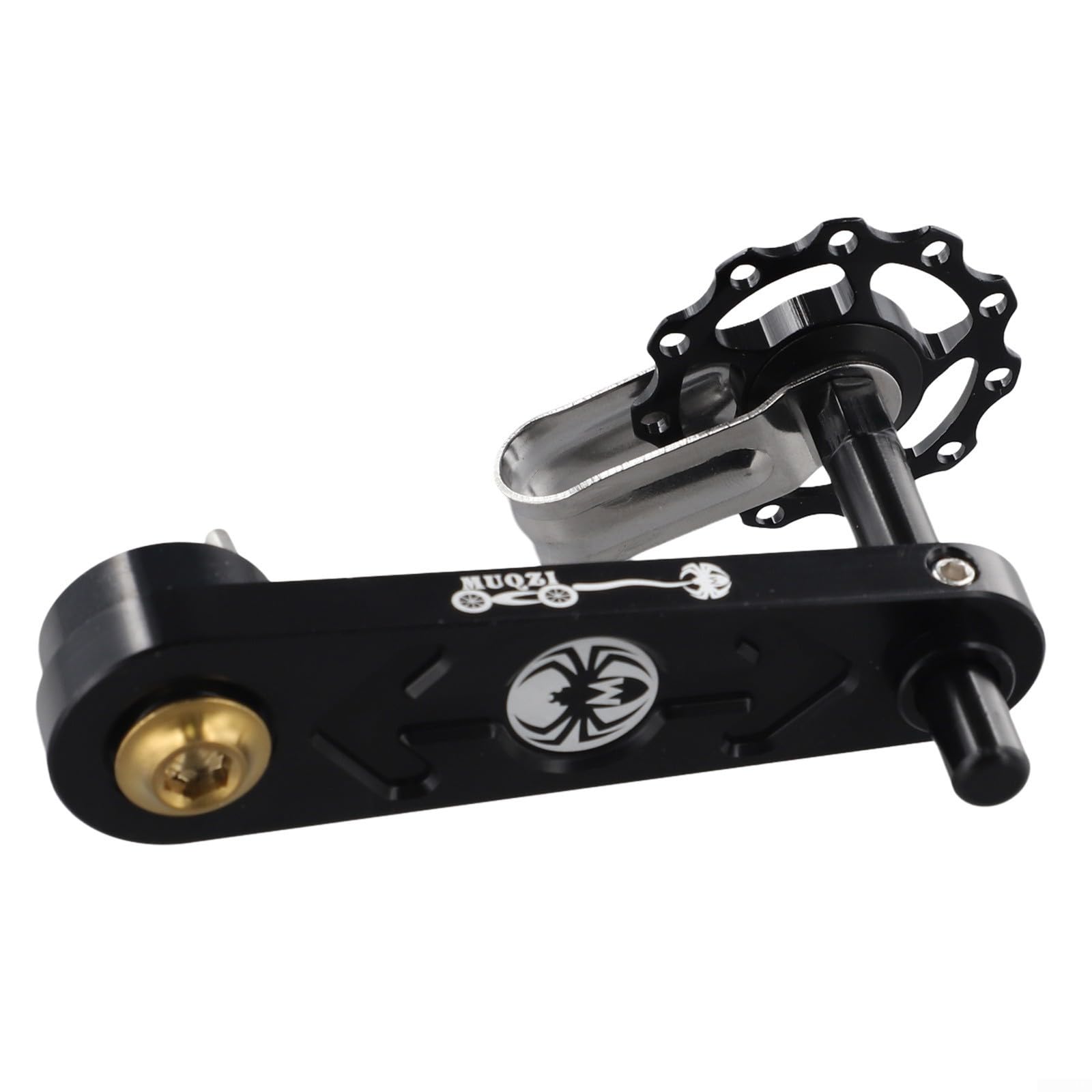Tensor de cadena de bicicleta MTB Oniissy, adaptador de guía de cadena de una sola velocidad, tensor de rodillo mejorado (negro)