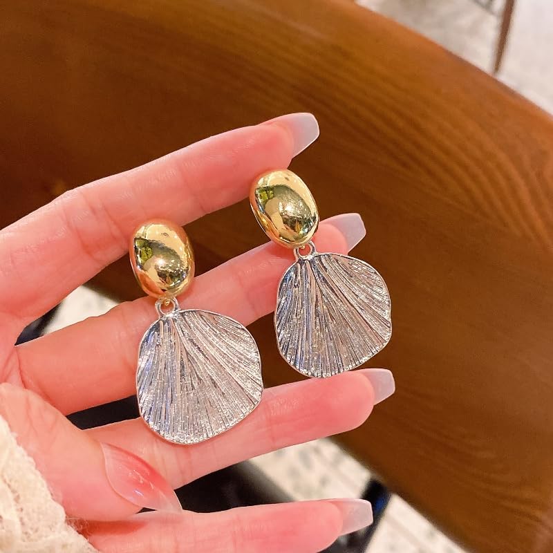 Women's Golden Siver Ear Clips Clip On Earrings Dangle Earrings - Image 6
