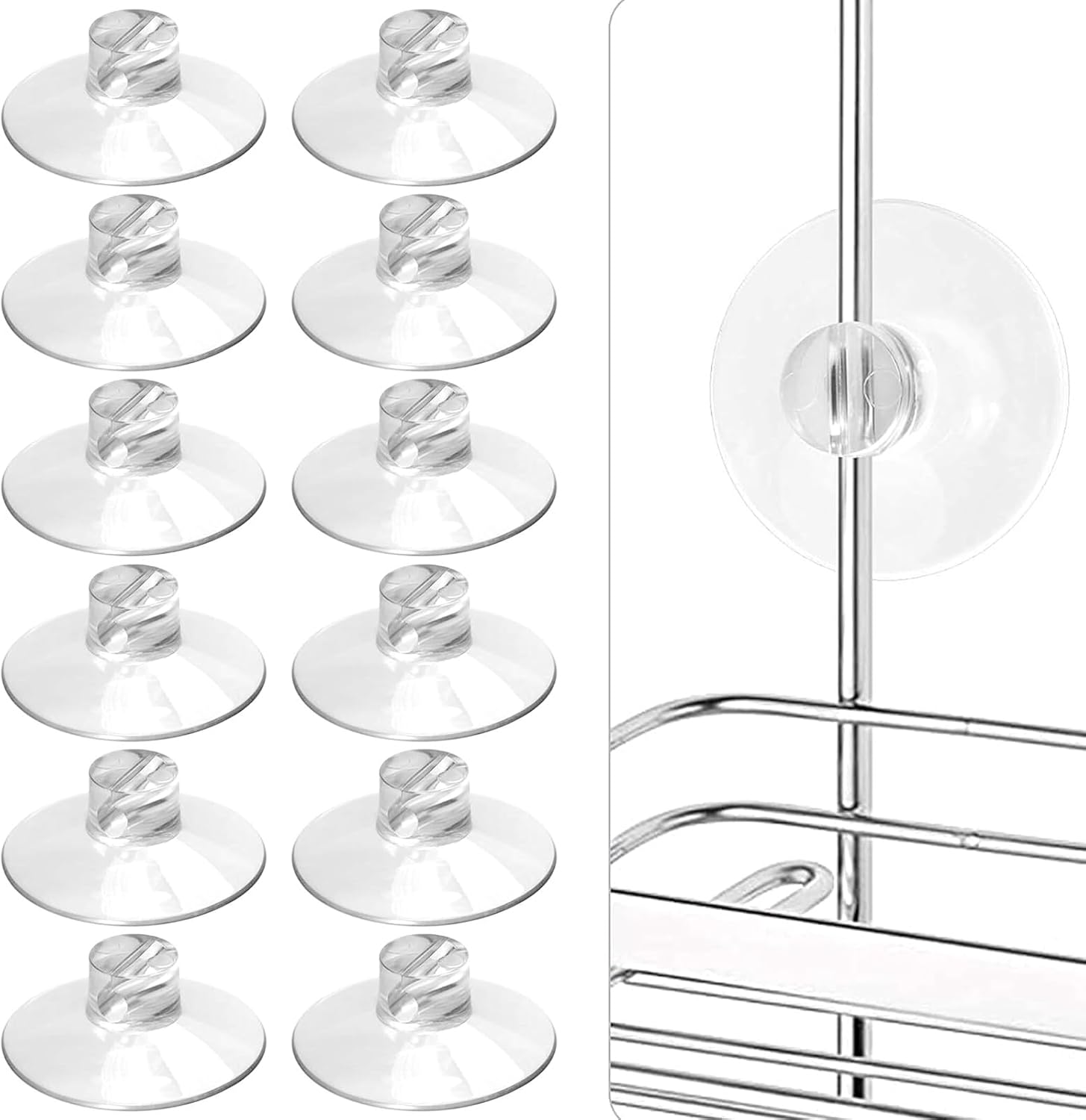 YeeBeny 10Pcs Shower Caddy Connectors Suction Cups for
