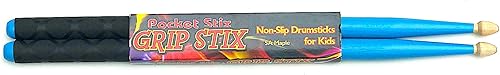 Miniatura 3 de Baquetas antideslizantes azules de 13 pulgadas de largo para niños, ideales para todos los ejercicios de batería, cardio, fitness, aeróbicos y