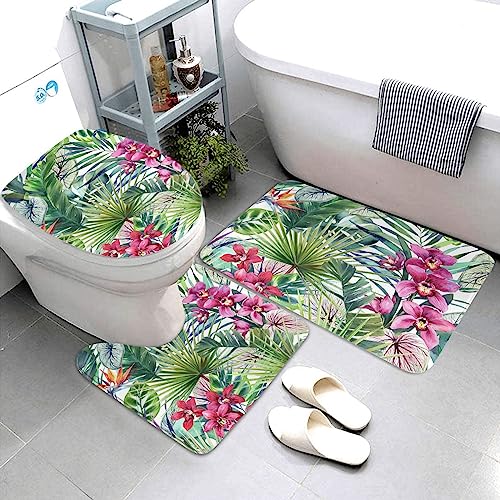 Tapis de bain microfibre ultra-absorbant et ensemble contour de WC