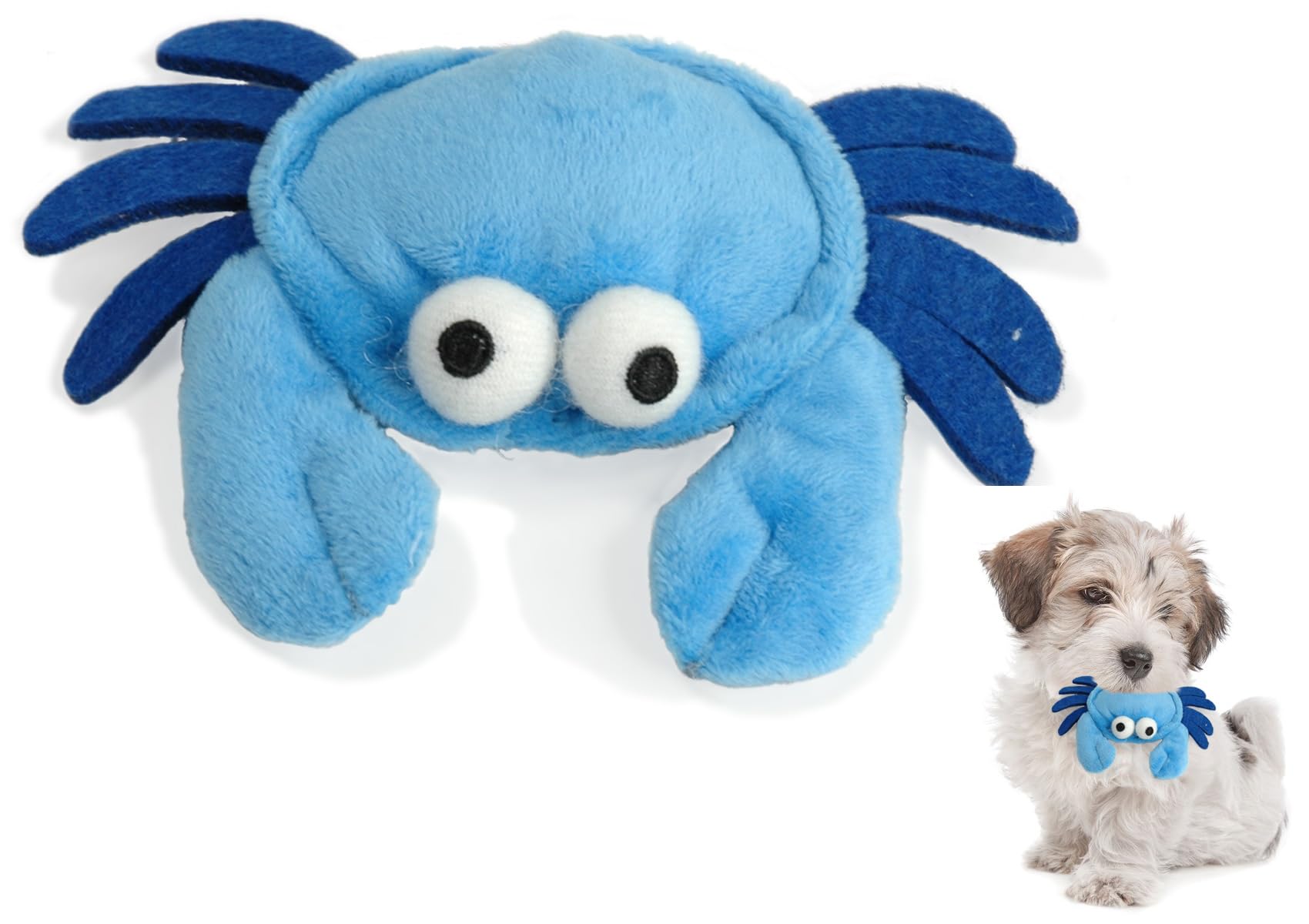 Glory To Dog TinyToy Blue Crab Plush Small Breed Dog Toy