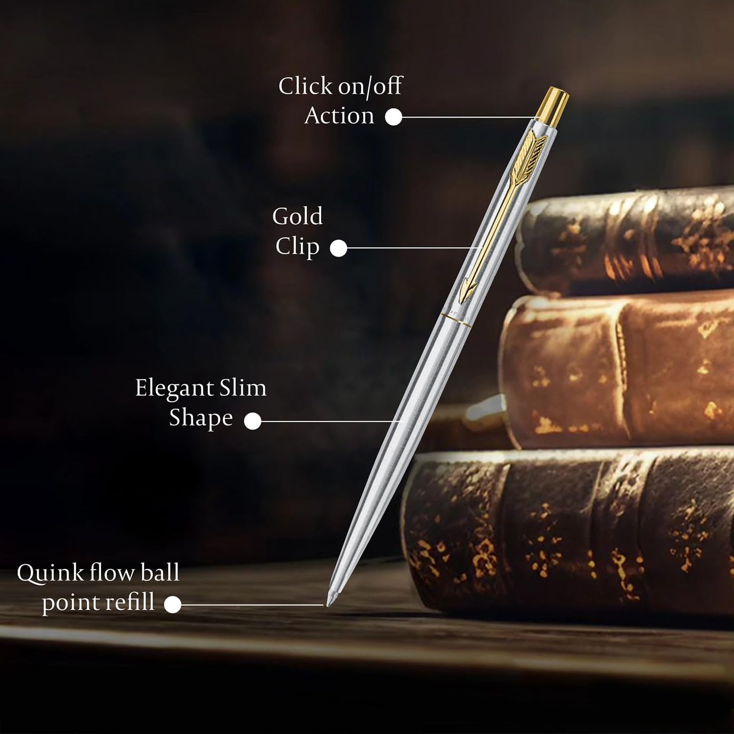 Parker Classic Stainless Steel Gt Ball Pen