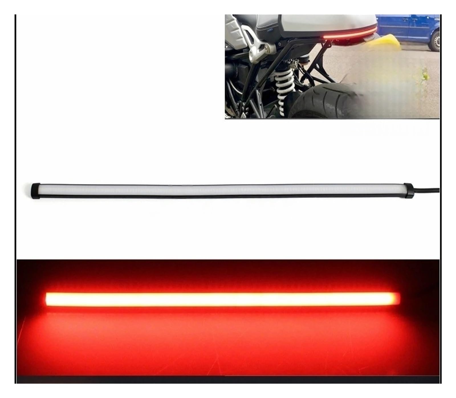 Fanale posteriore per moto Luci posteriori per moto con freno, striscia LED sequenziale, strobo, stop, indicatori di direzione a flusso luminoso