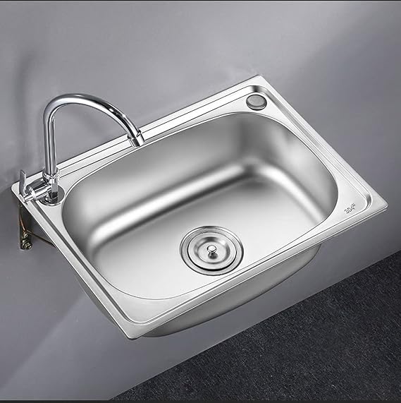 Commercial Stainless Steel Wall Mounted Hand Sink - Stainless Steel Sink - Small Single Tank - Simple Kitchen Sink, Sink, Lavatory and Wall Mount with Bracket