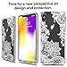 iPhone Xs Max Case, XS Max Case, iPhone 10(Ten) S Max Case Huness TPU Grip Bumper and Clear Flower Transparent Hard PC Backplate Hybrid Slim Phone Case for Apple iPhone Xs Max Plus 2018(6.5