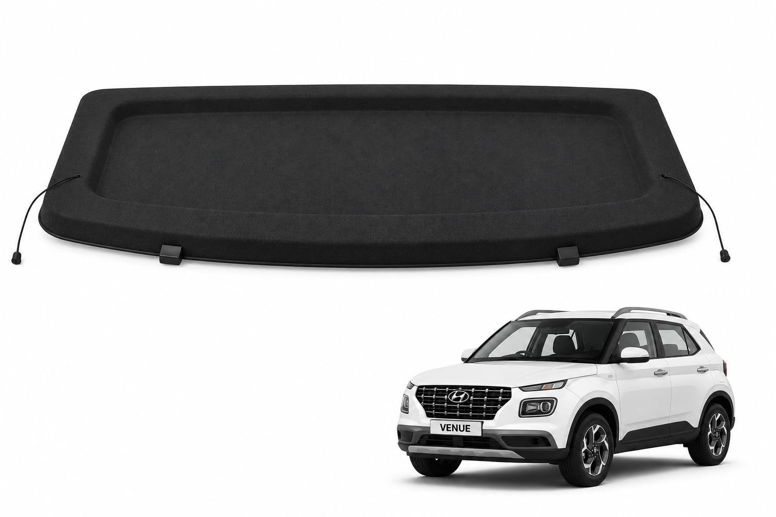 Parcel Tray for Hyundai Venue (2019-2022), OEM Type Black | Injection Moulded, Unbreakable Build, Dicky Tray, Custom Fit, OEM Compatible-image-12