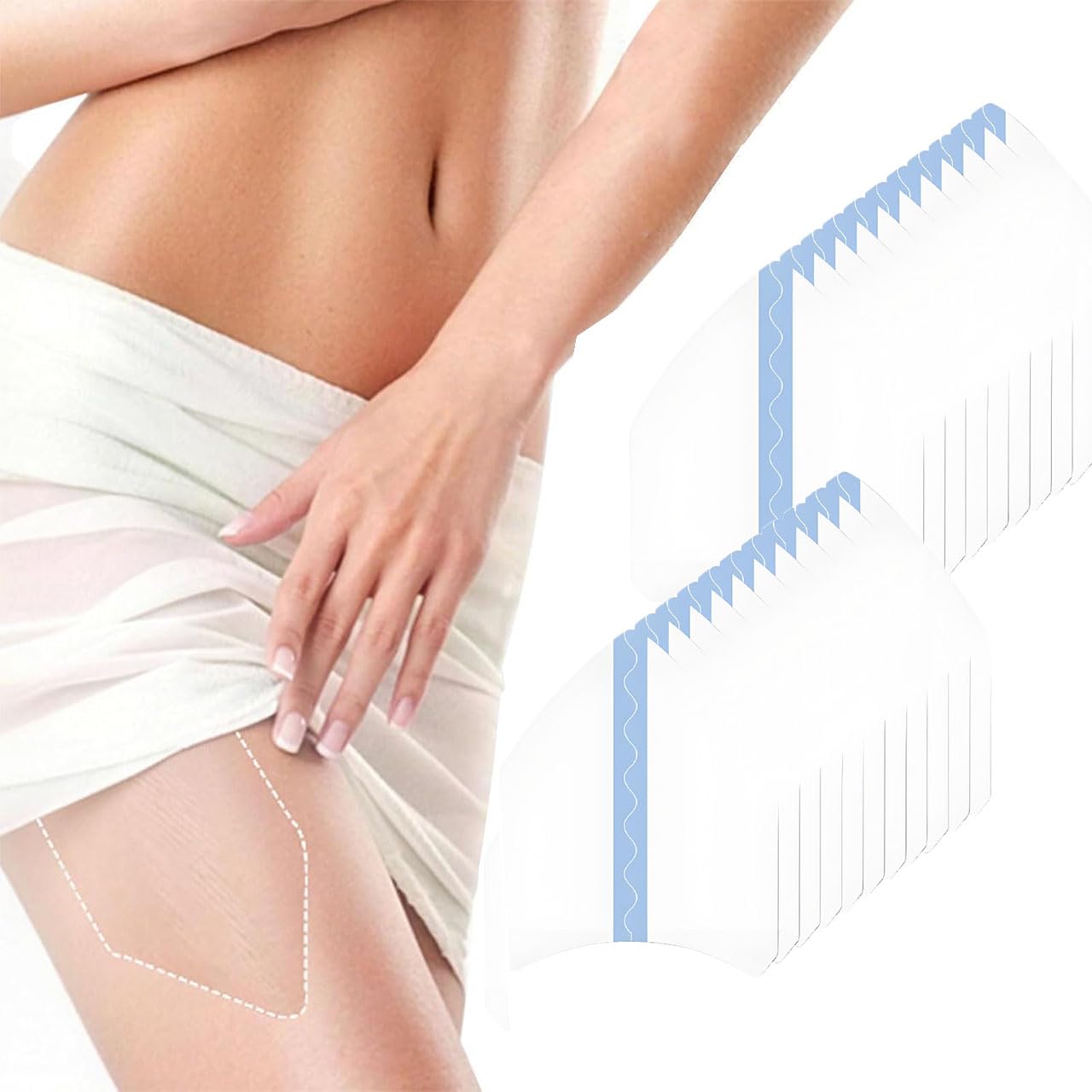 Photo 1 of 30PCS Thigh Lift Tape for Loose Skin, Anti-Chafing & Lift Firming for Legs, Waterproof Invisible Firming Skin Lifting Tapes, Suitable for Legs, Abdomen, Arms, and Buttocks, Body Tape for Women