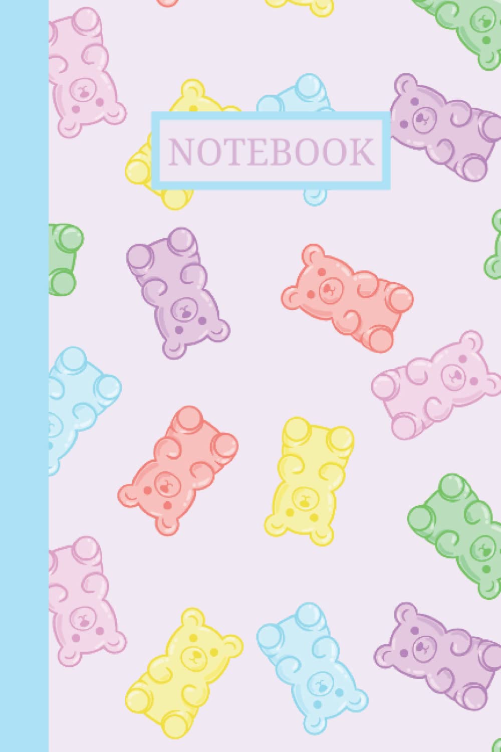 Notebook: Cute Gummy Bear 6x9” 120 Blank Lined Page Composition Notebook