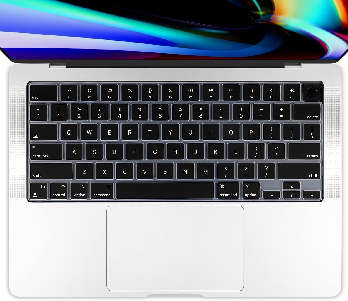 Premium Ultra Thin Keyboard Cover Protector for MacBook Neo 13"(2026,Touch ID)/MacBook Pro 14"/16"/MacBook Air 13"/15" US Layout Clear Keyboard Protector 2026-2021 M5/M4/M3/M2/M1 Pro/Max Chip-GR BLACK-image-27