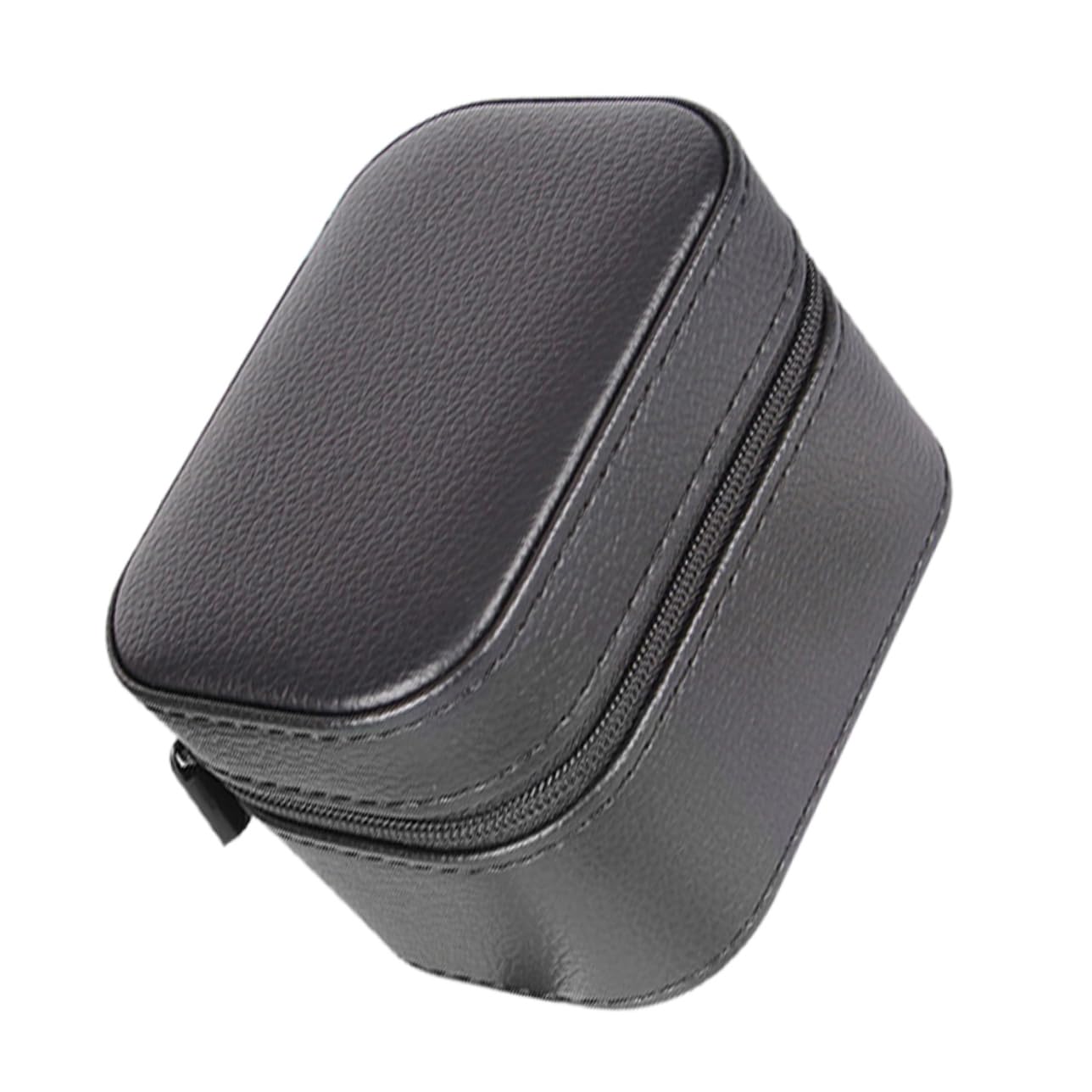 Boîte montres cuir et bijoux noir avec rangement élégant pour organisateur de collection
