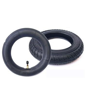 Generic Newly Electric Scooter Tire Cover Tyre 10x2 in+Inner Tube 10x2 in Black Rubber