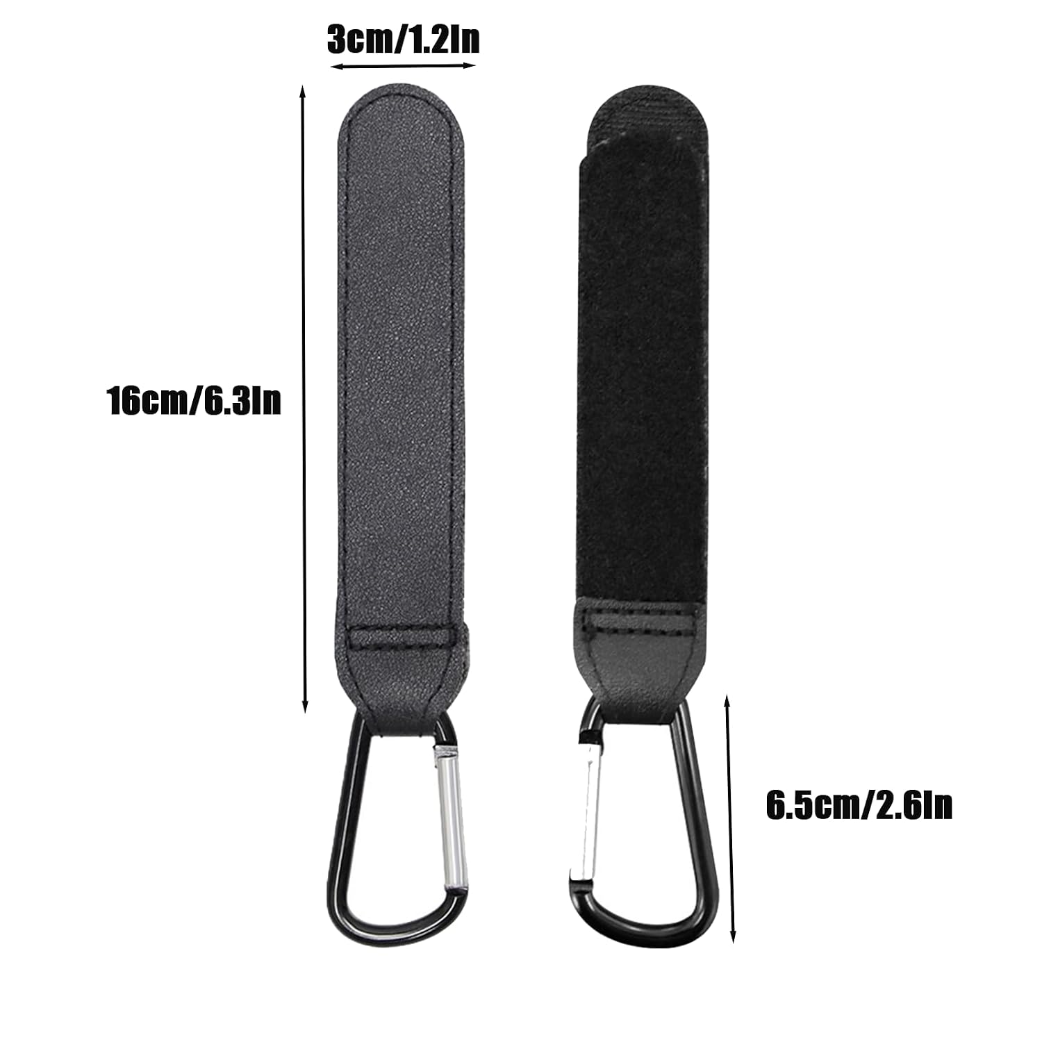 PandaEar 3 Pack Universal Stroller Hooks for Bags, Heavy Duty Stroller Organizer Hooks for Shopping Bags, Purses, Baby Bags, Adjustable Stroller Accessories(Black)