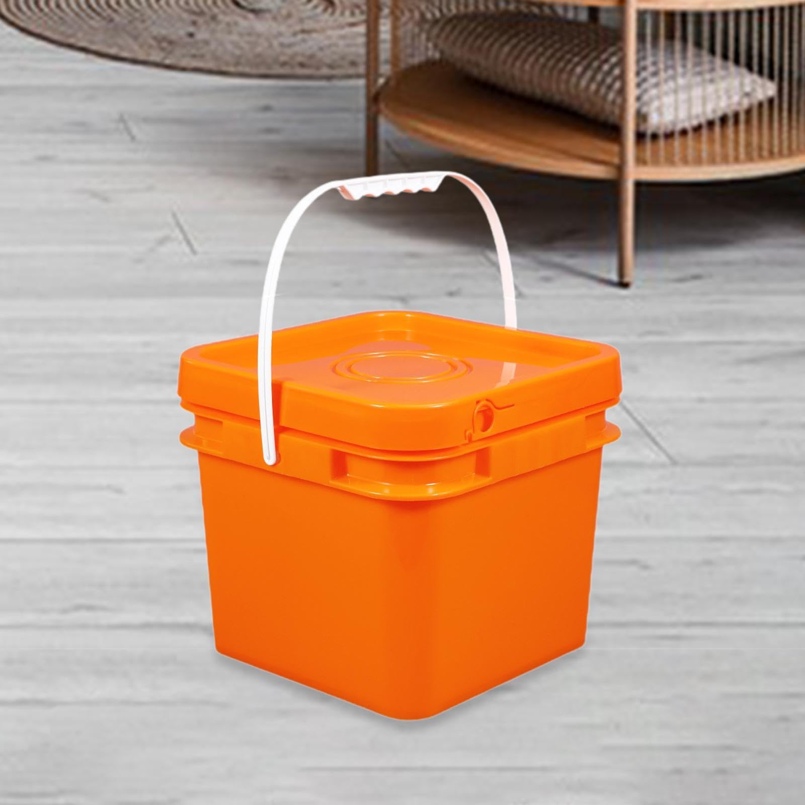 Cubo Cuadrado Resistente para Lavado de Coches, Mejoras del Hogar, Limpieza del Hogar, 13 L, 25,5 X 25,5 X 31,1 Cm, 8l 23.7x23.7x20.95cm