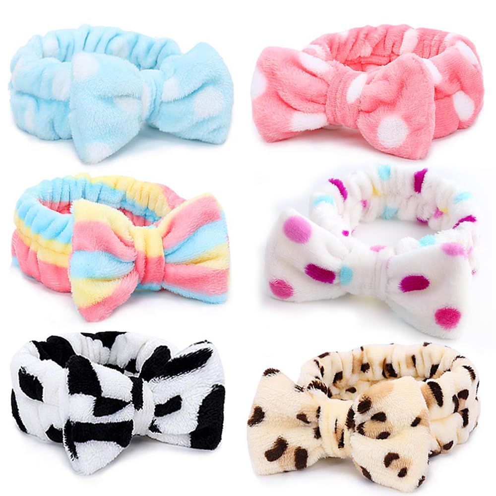 4 Pezzi Fasce Per Capelli Bowknot, Fascia Per Capelli Da Donna Per Il Trucco, Fascia Per Capelli Carina, Fascia Cosmetica, Per Doccia Trucco, Massaggi e Sport