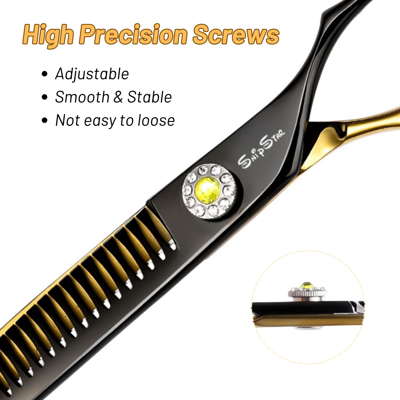 7.5 Zoll Professionelle Haustier gebogene Chunker Schere 25 Grad Biege Gold High-End Groomers Schere 35 Zähne, Verdünnung Rate 65%