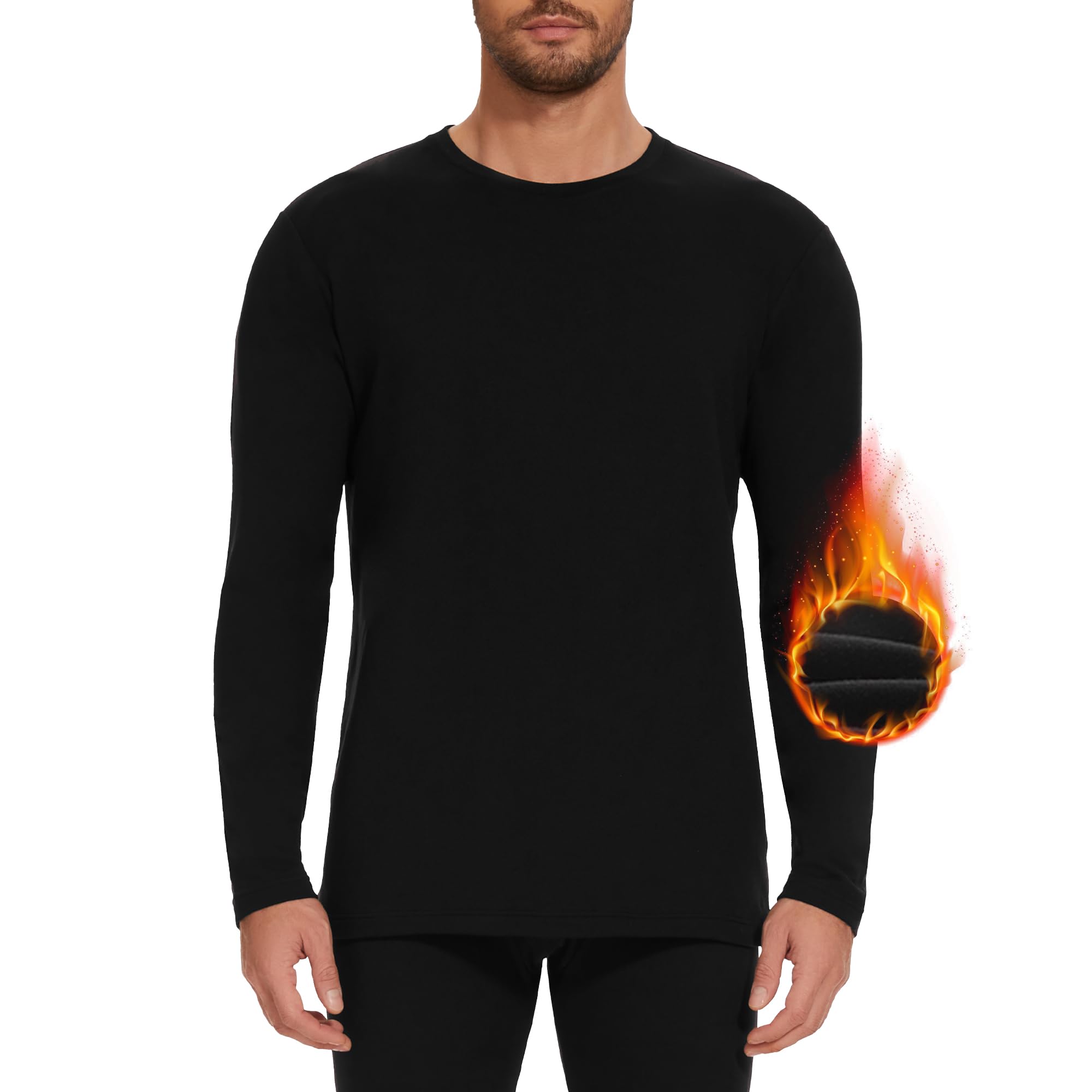 AKKQHH Thermoshirt Herren Thermo Oberteil Longsleeve Langarmshirt | Thermounterwäsche Skiunterwäsche Warm Unterwäsche Männer Funktionsunterwäsche Winter