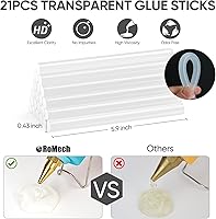 Vista 4 de Pistola de pegamento caliente de tamaño completo ROMECH con alimentación dual de 60/100 W y 21 barras de pegamento caliente (7/16"), pistola