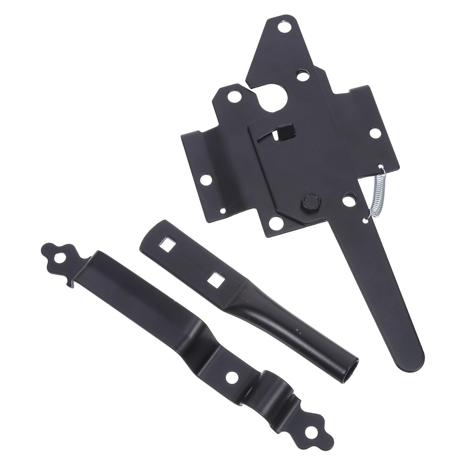 Pestillo de Puerta Autoblocante de Gravedad para Valla, Acero al Carbono Recubrimiento en Polvo, Resistente Intemperie, Compatible Cierre Automático, Kit para Puertas Exteriores