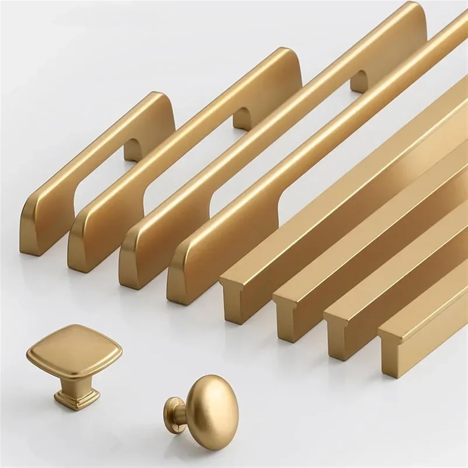 Black Golden Kitchen Door Handles Cabinet Handles Drawer Knobs Aluminum Alloy Wardrobe Handles Furniture Drawer Pull Hardware 1Pcs (Color : A Gold 128mm)
