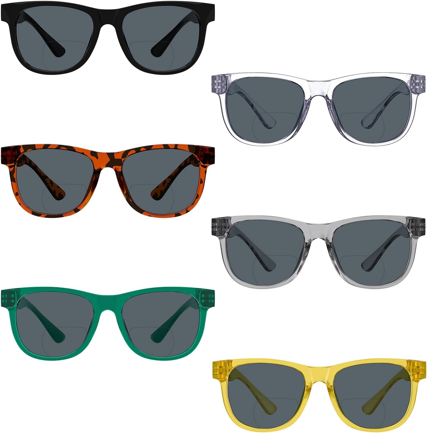 Eyekepper Bifocal Sunglasses Readers for Men and Women - Metalless Screwless Spring Hinges